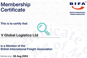 Membership Certificate of the British International Freight Association